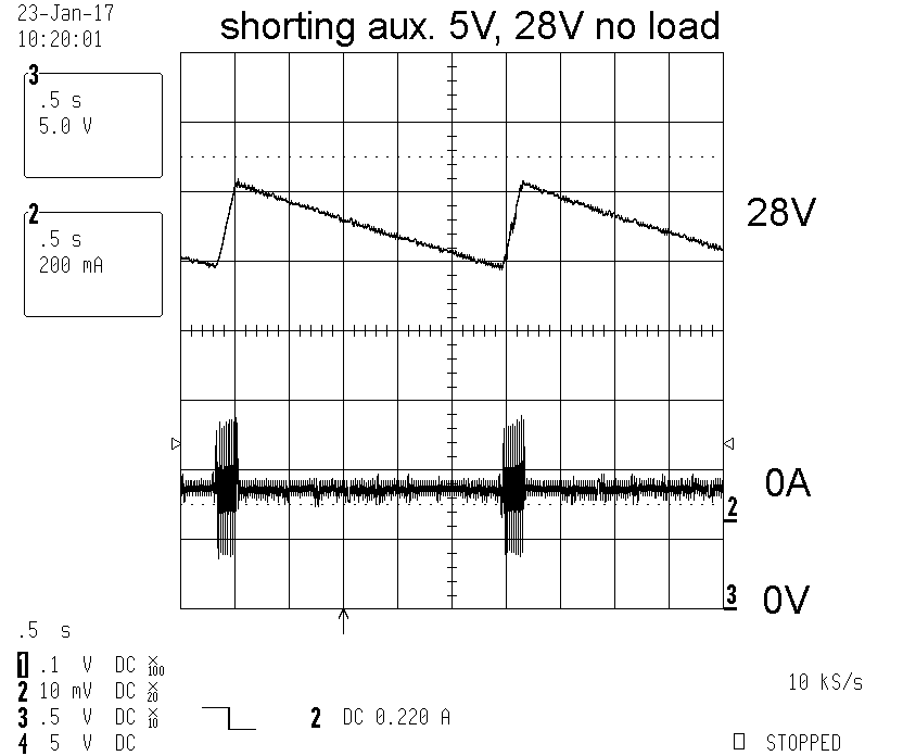 shorting aux. 5V