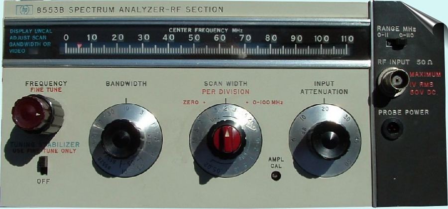 Hewlett Packard 8553B Spectrum Analyzer RF Section