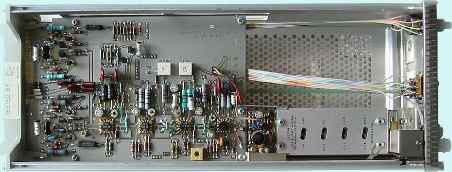 Tektronix 7A16A amplifier left side open