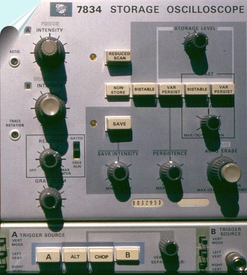 Tektronix 7834 Storage Oscilloscope panel