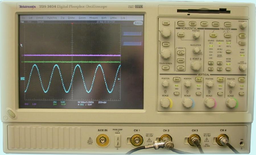 Tektronix TDS 5054 four channel digital phosphor oscilloscope with 500 MHz and 5 GS/s