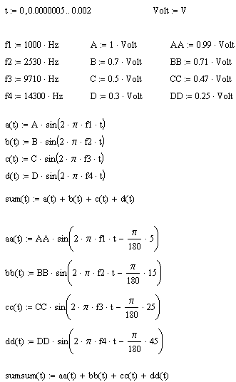 verwendete Gleichungen