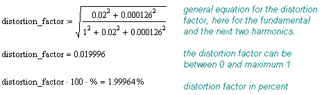 Distortion factor computation for an amplifier