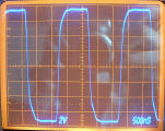 Rechteckantwort bei 500 kHz an 4 Ohm